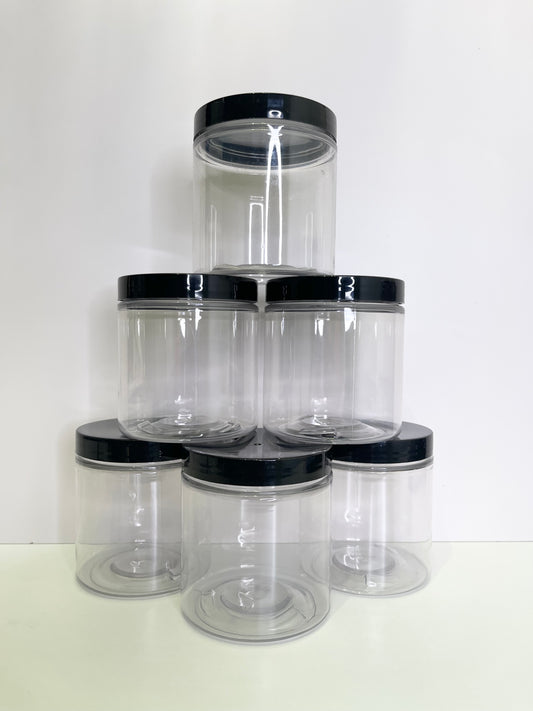 6 Pack Pet Plastic Jars