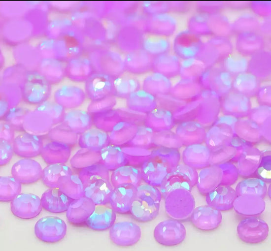FLATBACK Luminous Opal Purple Rhinestones