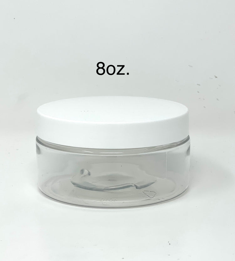 Low Profile Plastic Jars with Lids