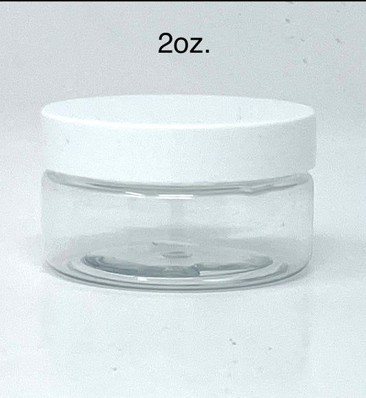 Low Profile Plastic Jars with Lids