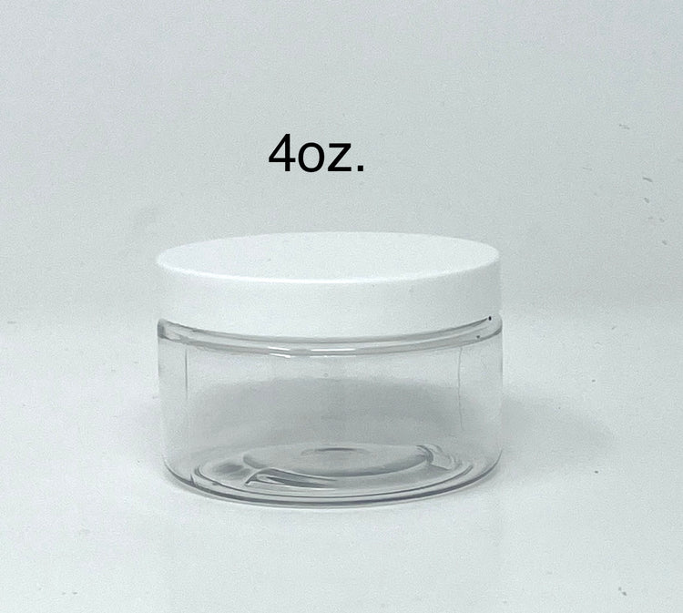 Low Profile Plastic Jars with Lids